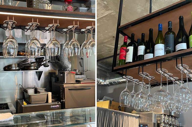 스탬파 와인잔 및 내부 인테리어