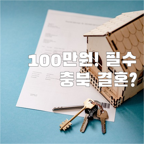 2025년 충북 청년 결혼지원금 10..