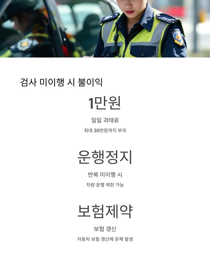 자동차 검사기간 주기 만료일 연장 변경 조회 요약 이미지