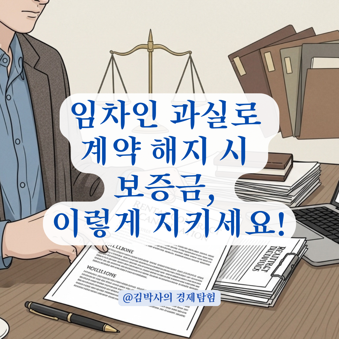 임차인 과실로 계약 해지 요구 시, 임대인의 보증금 대응법 정리.