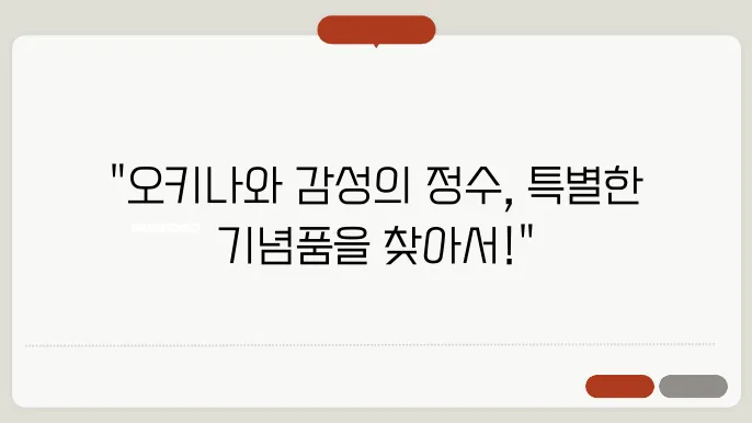 오키나와 여행 선물, 평범한 건 NO! 꼭 사와야 할 감성 가득 기념품 리스트