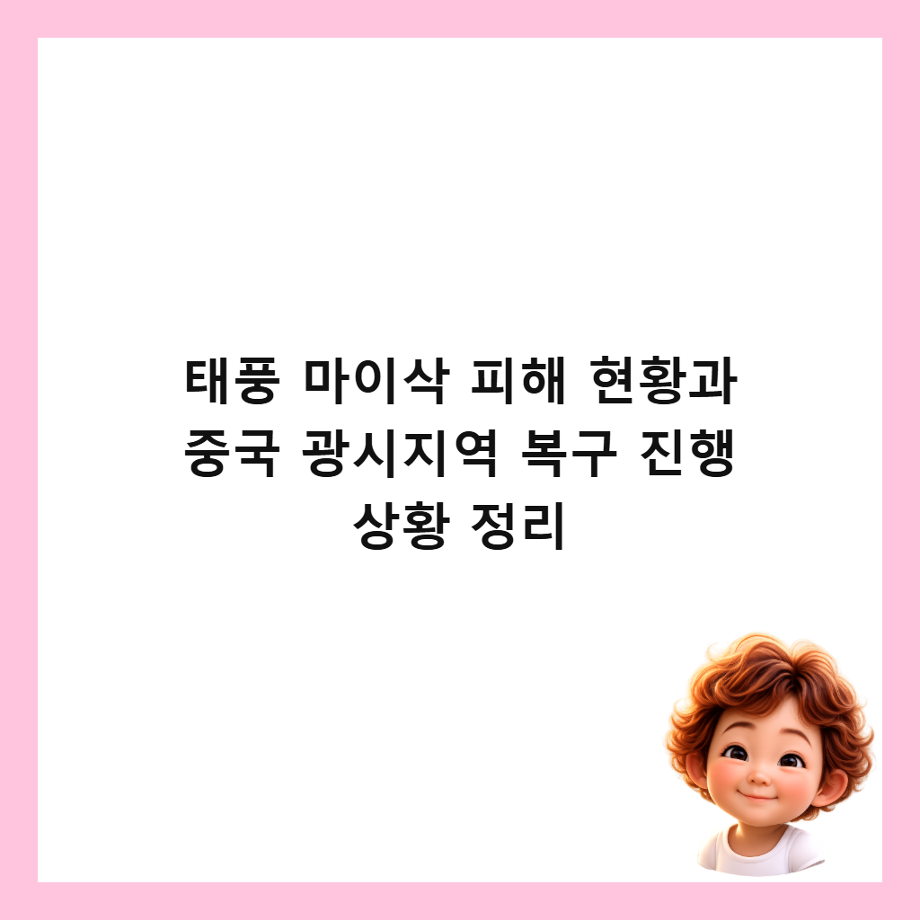 ํํ ๋ง์ด์ญ ํผํด ํํฉ๊ณผ ์ค๊ตญ ๊ด์์ง์ญ ๋ณต๊ตฌ ์งํ ์ํฉ ์ ๋ฆฌ ์ธ๋ค์ผ