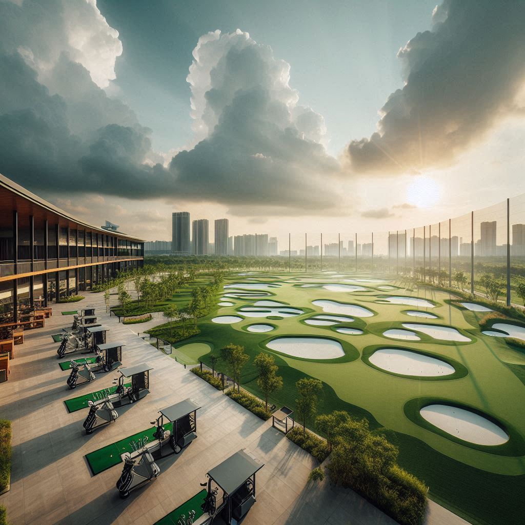 실외골프연습장 배경