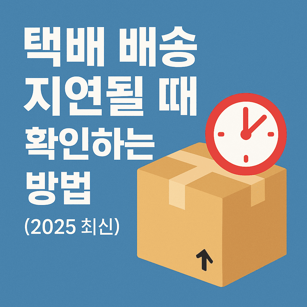 택배 배송 지연될 때 확인하는 방법 (2025 최신)