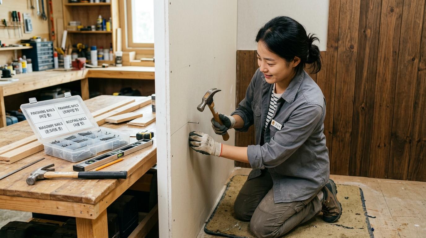 벽 종류별 못 박는 방법 및 못의 종류