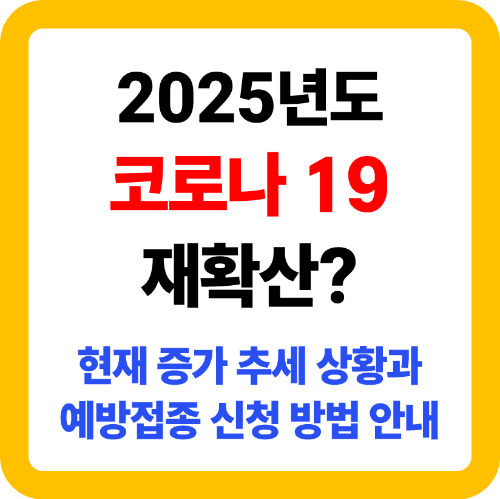 코로나19 재확산 상황 및 예방접종 신청 방법