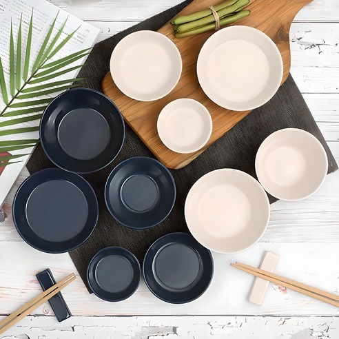 크라운포드 2인 식기세트 14p 심플한 주방용품 선물