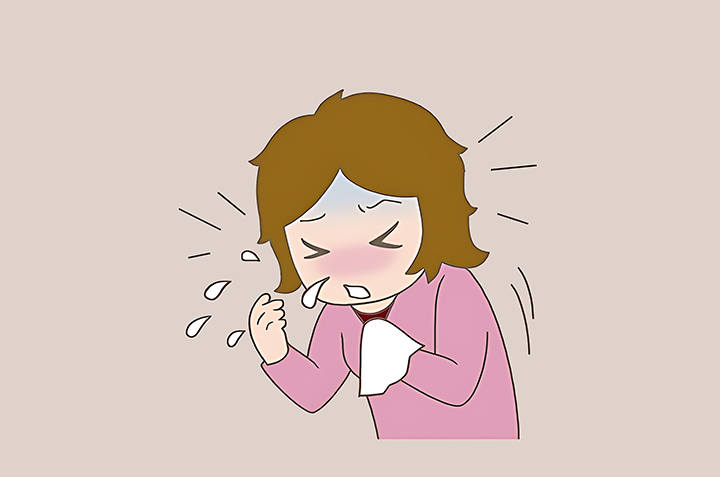 기침이-심한-여성