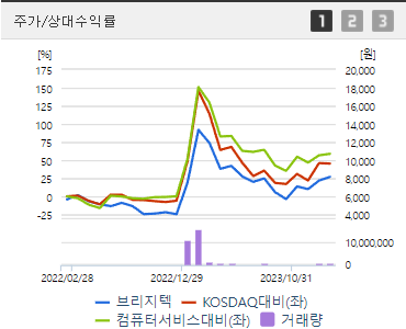 브리지텍 주식 정보