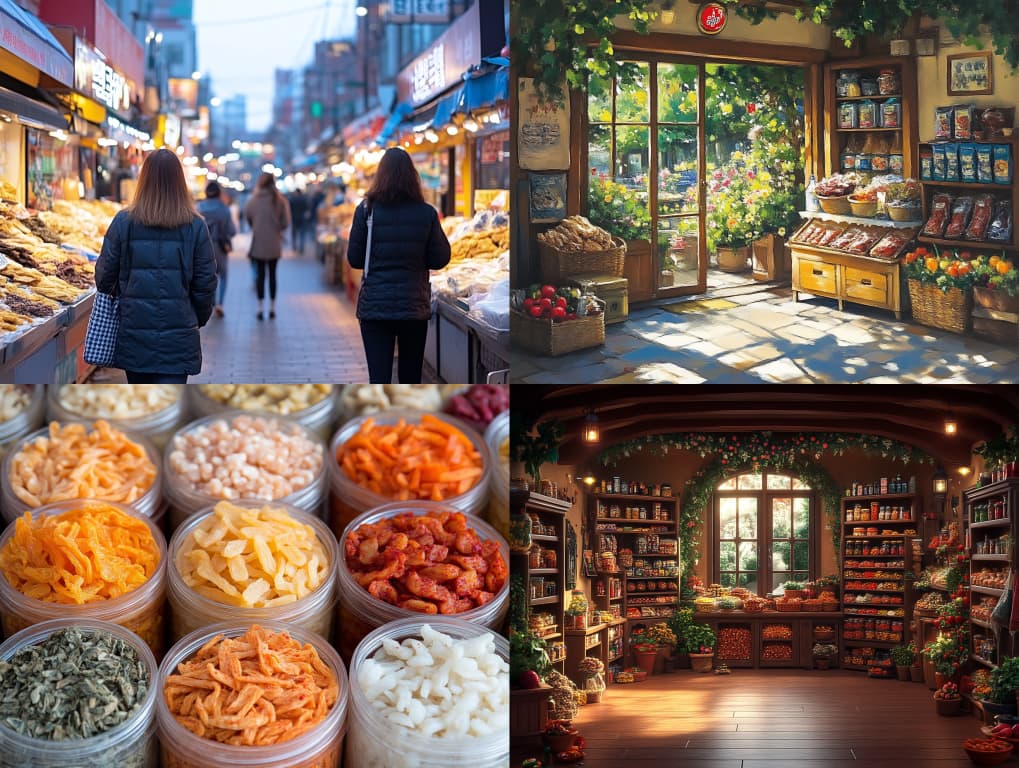 다양한 종류의 식품 이미지