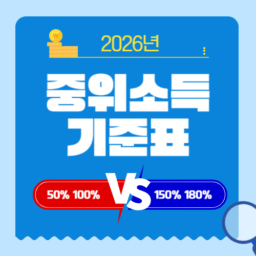 2026년 중위소득 기준표에 관한 포스팅