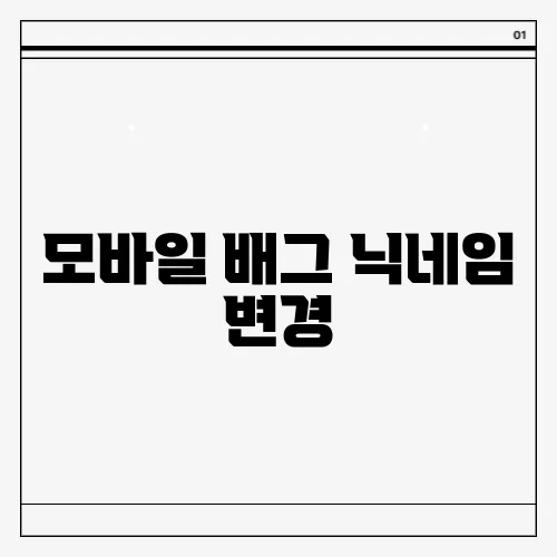 모바일 배그 닉네임 변경