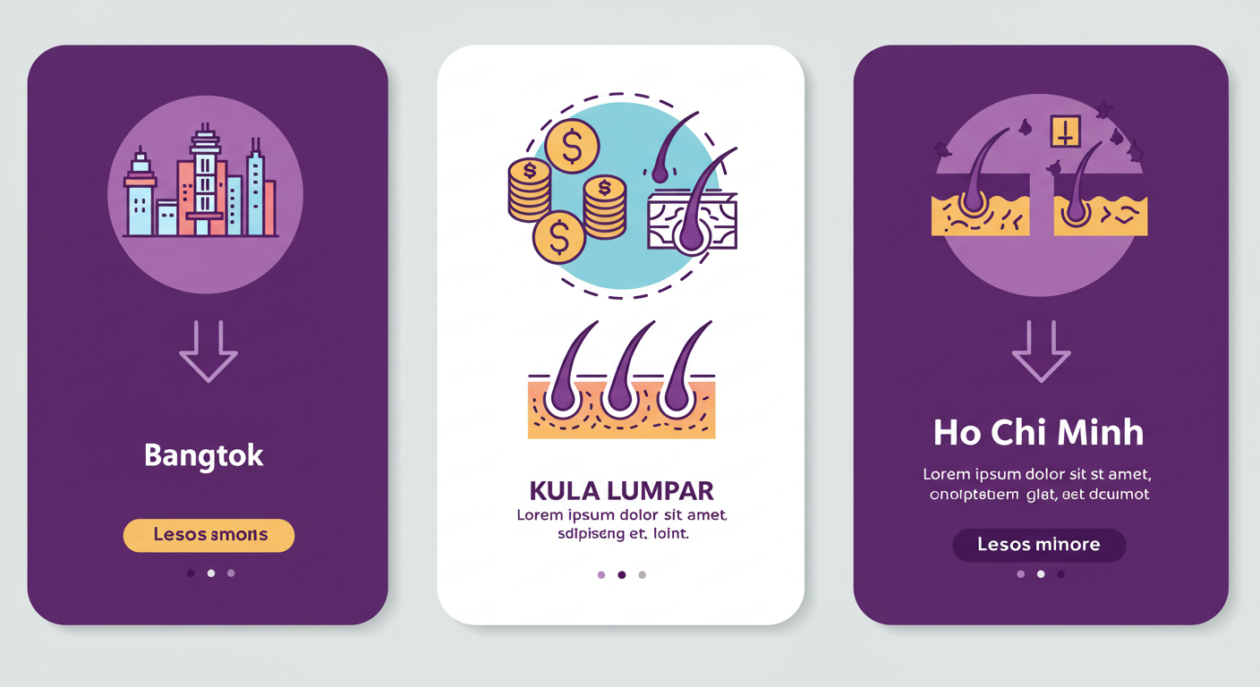 "동남아 주요 국가별 탈모 치료 비용"에 대한 이미지입니다.