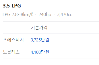 기아 K8 하이브리드 가격표