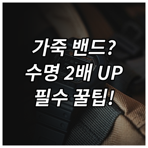 시계 가죽 밴드 수명 극대화 정기적인..