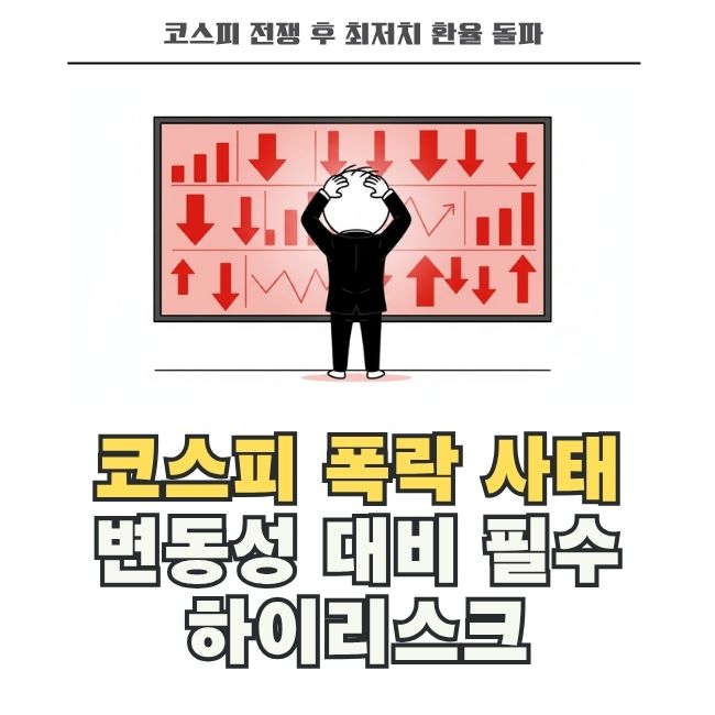 전쟁여파 코스피 증시폭락 및 환율 급등세 전망