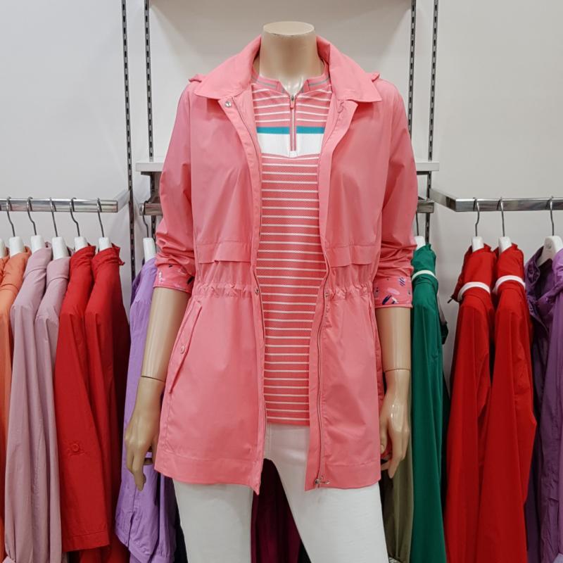 크로커다일레이디 22년 여름 화사한 컬러감의 후드탈부착 사파리 점퍼