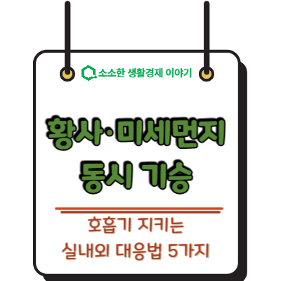 황사·미세먼지 동시 기승, 호흡기 지키는 실내외 대응법 5가지