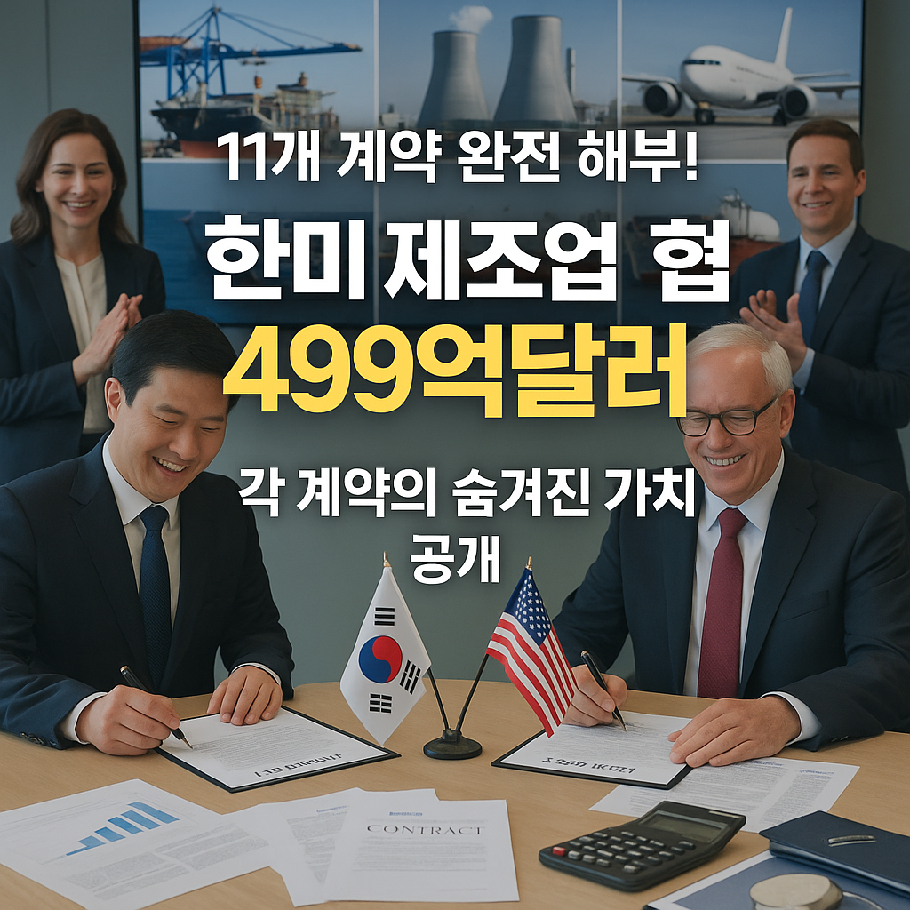 한미 제조업 협력 11개 계약의 구체적 가치 (출처: 산업통상자원부)