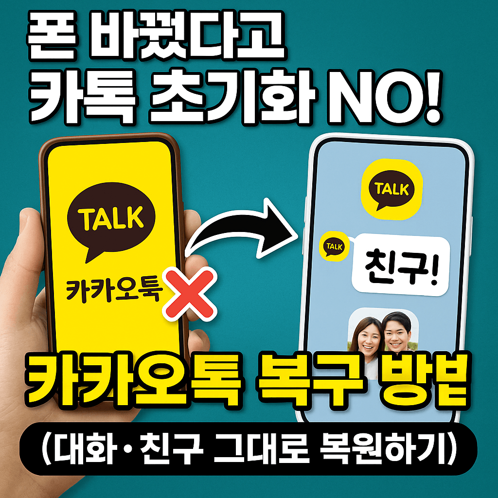 카카오톡 폰 바꿨을 때 복구 방법