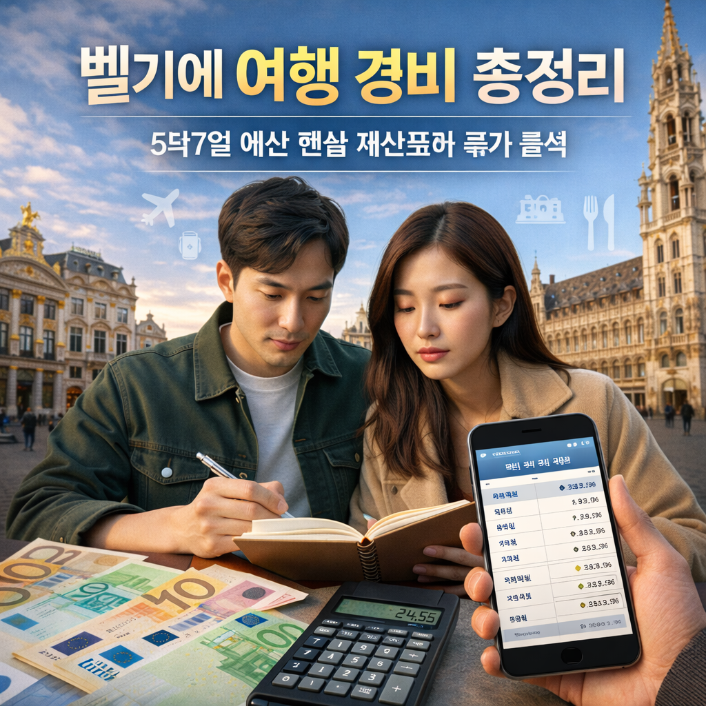 벨기에 여행 경비 총정리 5박7일 예산 현실 계산표와 물가 분석