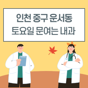 인천 중구 운서동 토요일 내과 진료 병원 리스트