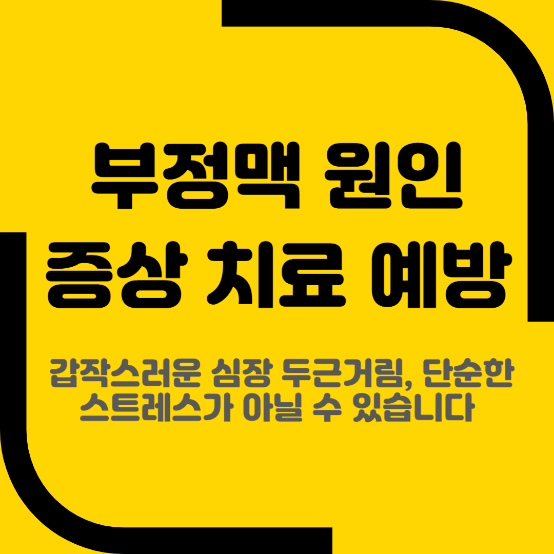 부정맥 원인 증상 치료 예방