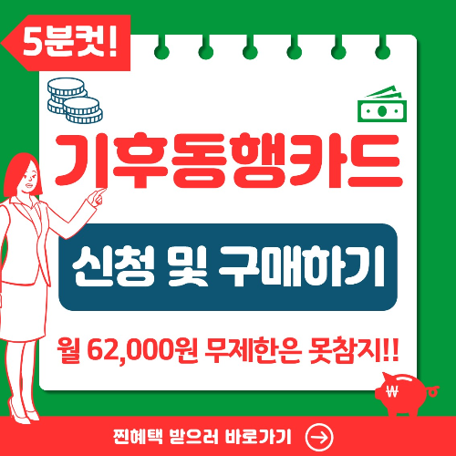 기후동행카드 신청 및 구매하기