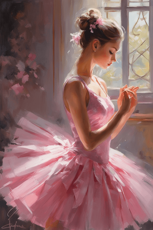 Playground AI로 생성한 그림(2) - 발레하는 소녀