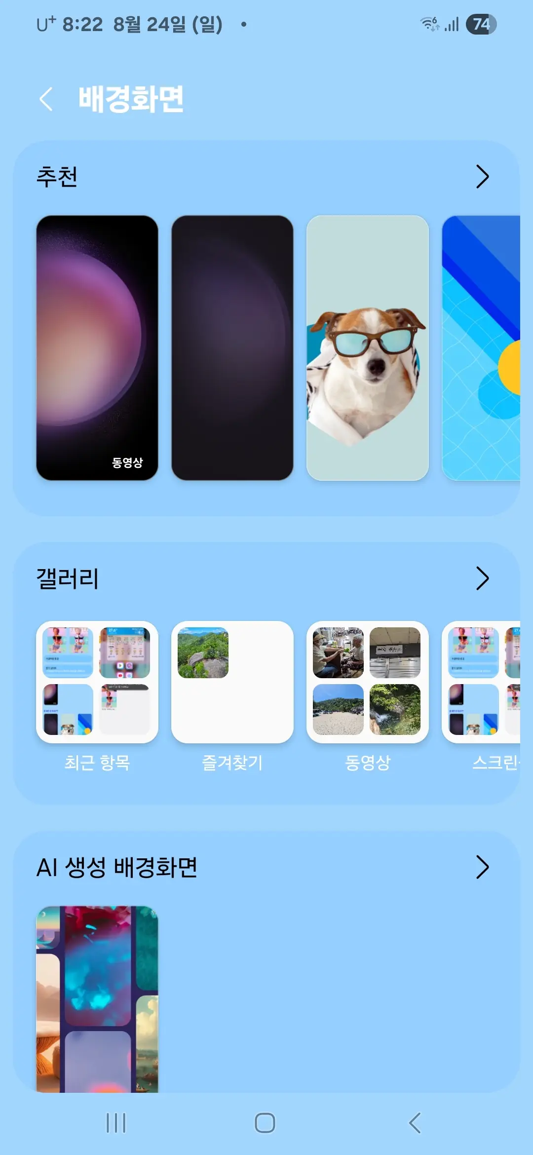 배경화면 선택