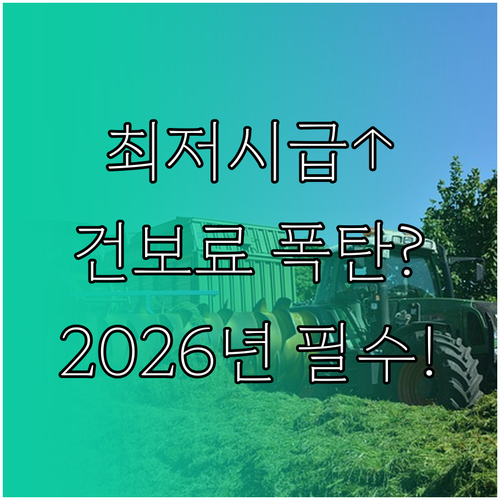 2026년 근로자 건보료 산정 최저시..