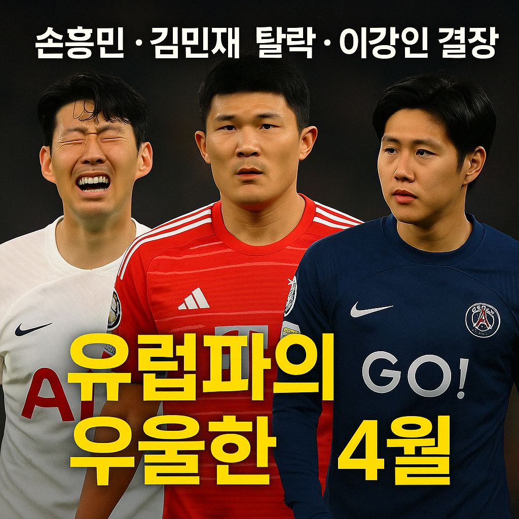 손흥민 부상·김민재 챔스 탈락·이강인 결장