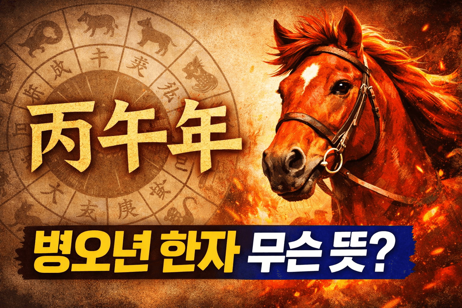 병오년 한자 해석부터 뜻 제대로 알기|2026년 삼재띠·말띠 운세 전 체크
