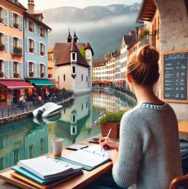 프랑스 안시에서 어학연수하는 모습