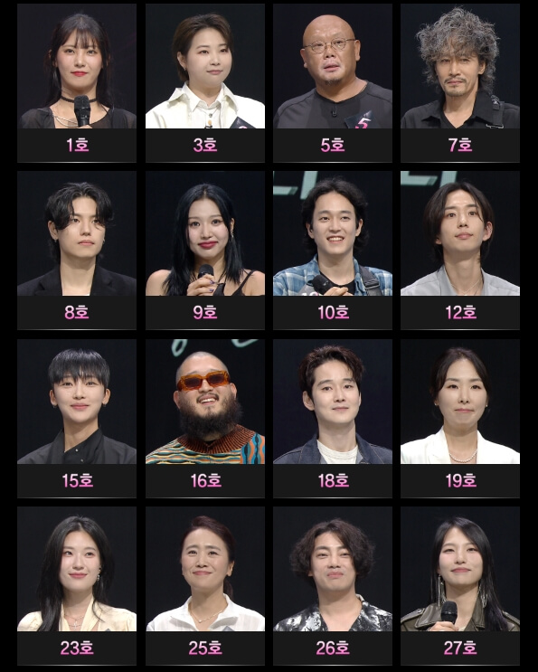 투표대상 출연진 정보