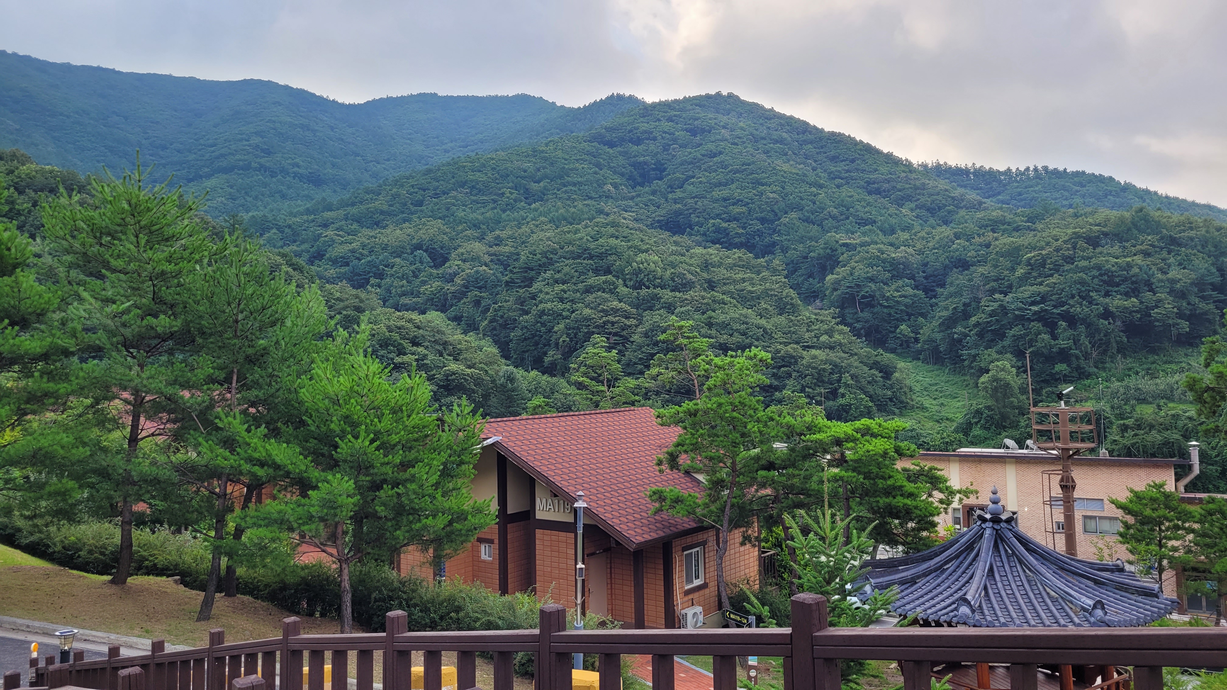 국립산림치유원을 둘러싼 소백산 자락들