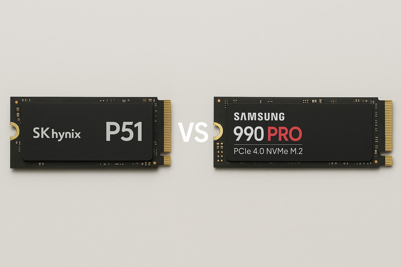 SSD 4종 비교 SK P41 vs P51 vs 삼성 990 PRO vs 990 EVO – 지금 살 SSD는?