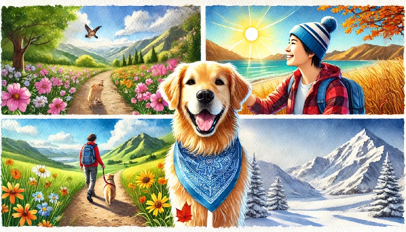 사계절 반려견 동반 여행지 추천: 봄, 여름, 가을, 겨울 강아지와 함께 가기 좋은 국내 여행 명소