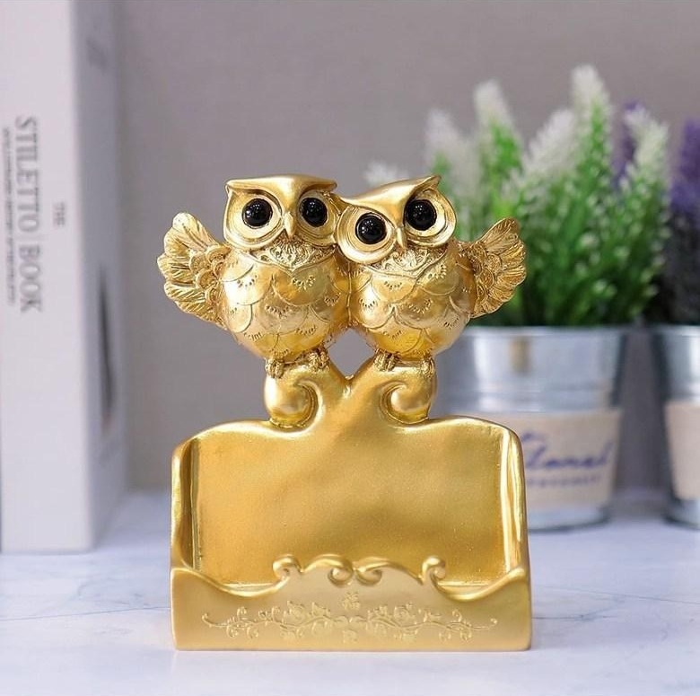 부엉이 명함꽂이 추천! 사무실 책상 위를 빛내줄 골드디자인 G10 금 장식품