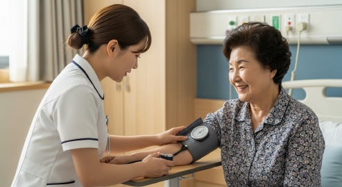 가정 내 방문간호 모습