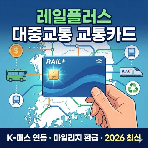 2026년 교통비 절반으로 줄이는 법! 레일플러스 대중교통 교통카드 K-패스 연동 가이드 및 혜택 총정리