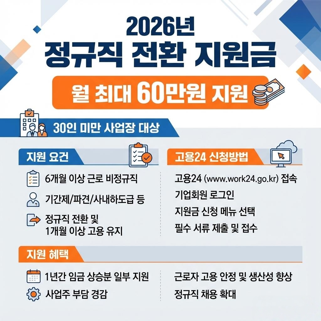 2026년 정규직 전환 지원금 안내 썸네일