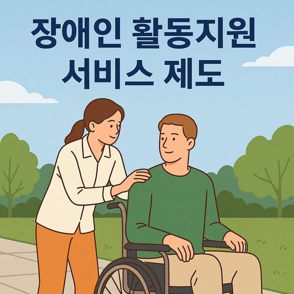 장애인 활동지원 서비스 제도 포스터 이미지