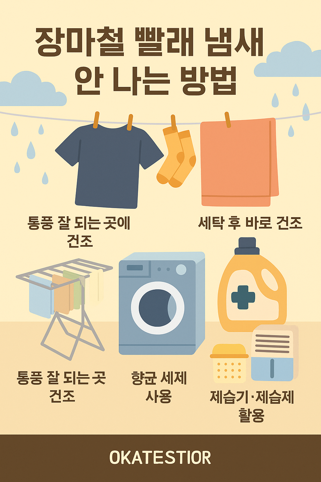 장마철 빨래사진