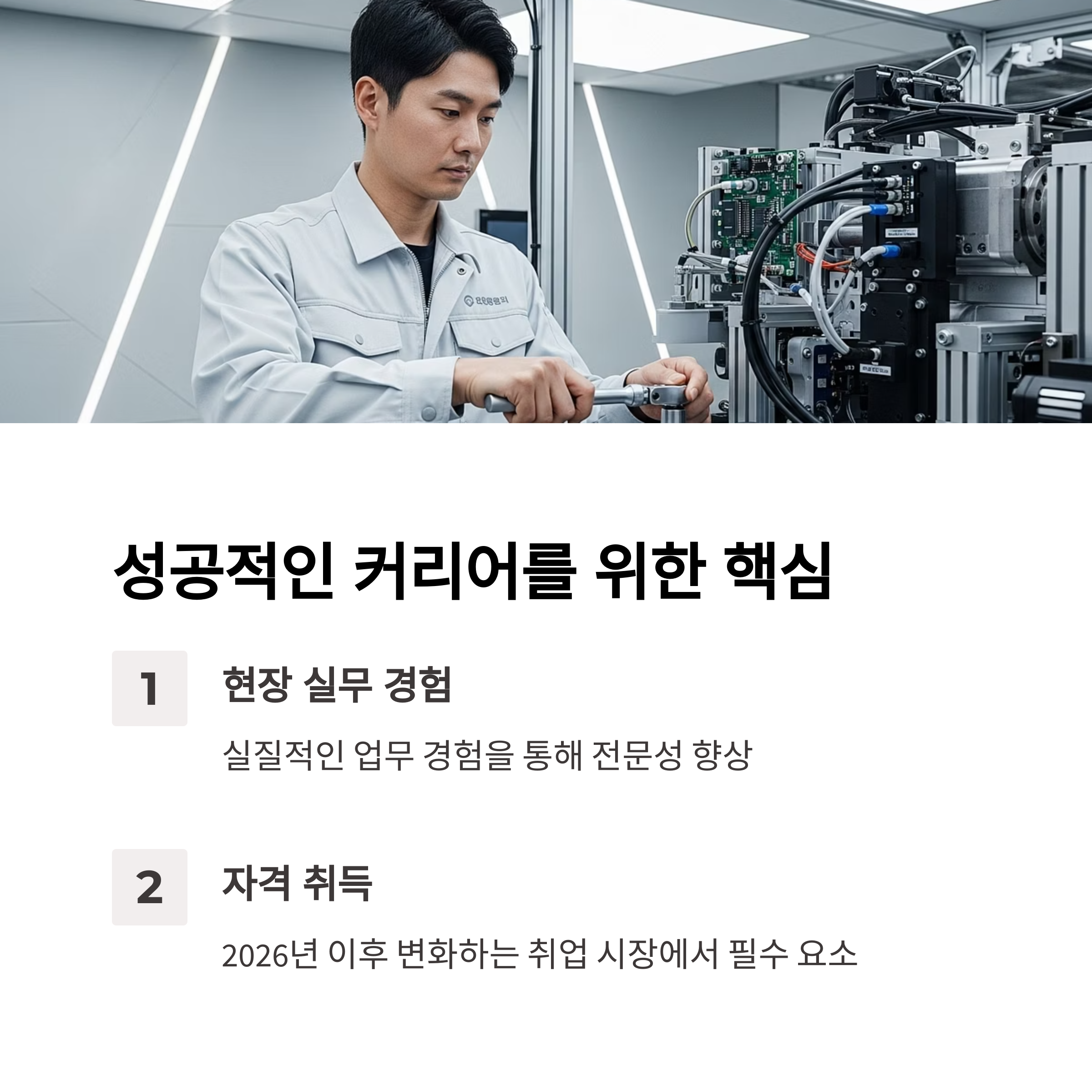 기계설비 유지관리자 취업