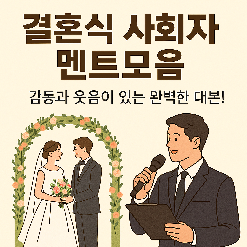 결혼식 사회자 멘트모음