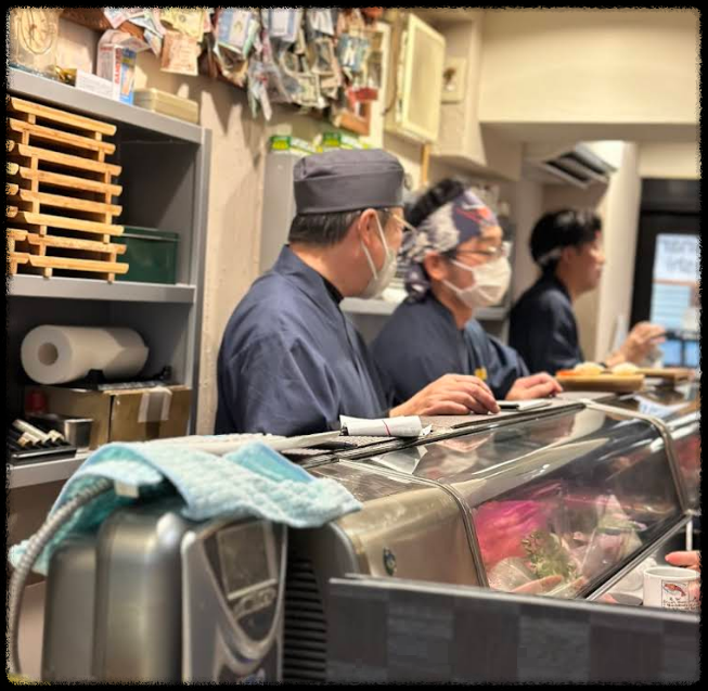 오사카의 우메다 또는 도톤보리 스시 맛집 카미나리