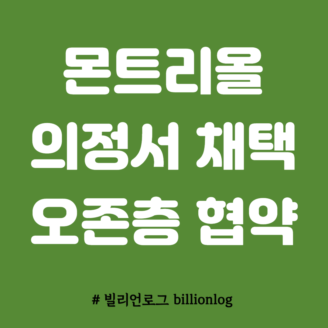 몬트리올 의정서 채택 오존층 협약