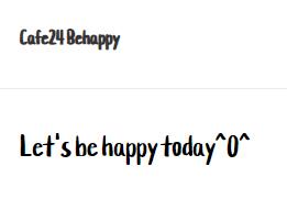 Cafe24 Behappy