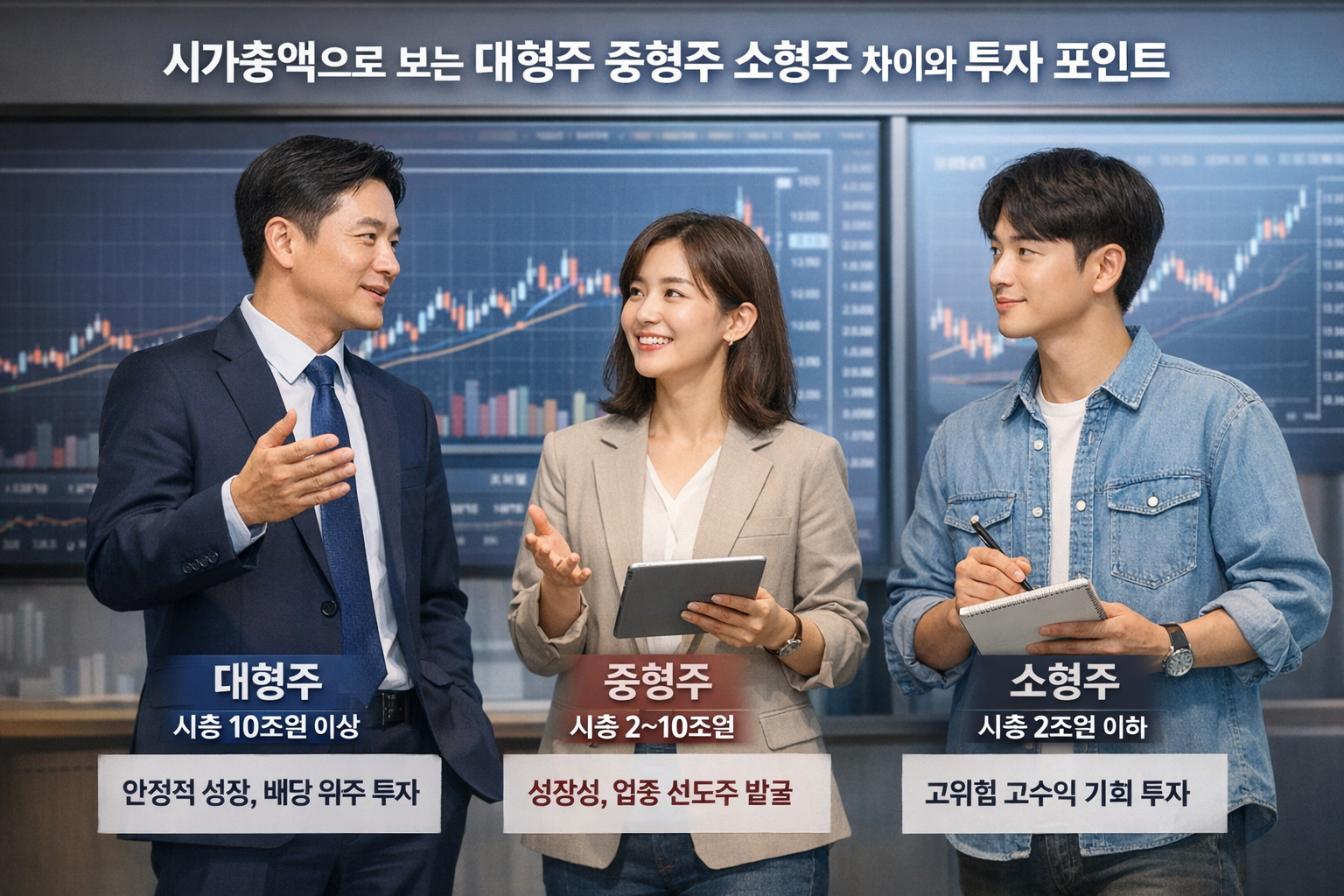 시가총액으로 보는 대형주 중형주 소형주 차이와 투자 포인트